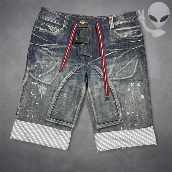 Other - RARE SpyHenrylau Denim Shorts Size 34 Designer Made in Hong Kong Hypebeast